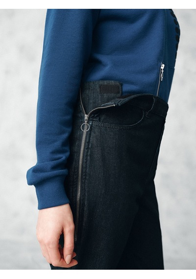 Lcw Limitless İndigo Kolay Giyilebilir Beli Fermuarlı Straight Fit Kadın Jean Pantolon
