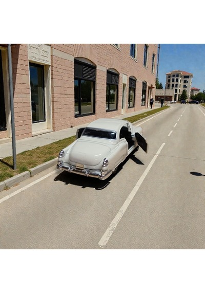 1953 Cadillac Serıes 62 Coupe Diecast Krem Çek Bırak Model Araba Diğer