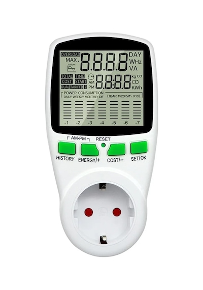 Gesi Pm-1453 Dijital Wattmetre Enerji Ölçer Tüketim Ölçer 220 Volt 16 Amper 3680 Watt Priz