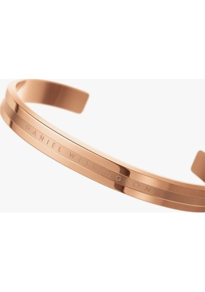 Lunarie Dw Yazı Baskılı Rose Gold Renk Çelik Kelepçe Altın
