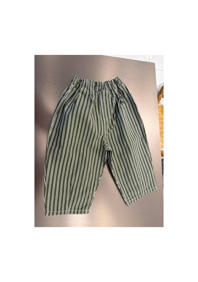 Poala Kids Yeşil Çizgili Ballon Jeans
