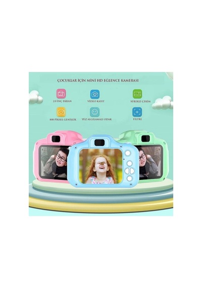 Mini 1080p Hd Kamera Çocuklar Için Dijital Fotoğraf Makinesi 2.0 Inç Ekran 720-1080p Pembe R
