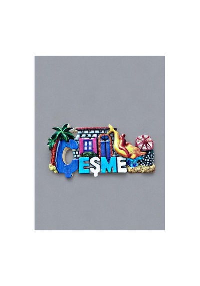 Çeşme Temalı Kabartmalı Polyester Magnet. 9cm X 5cm 55596021