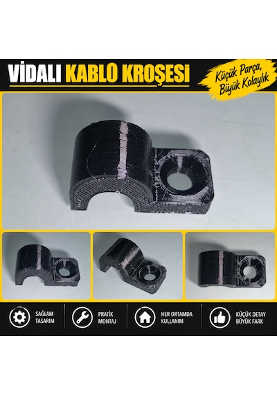 Vidalı Kablo Ve Boru Kroşesi 15 Adet