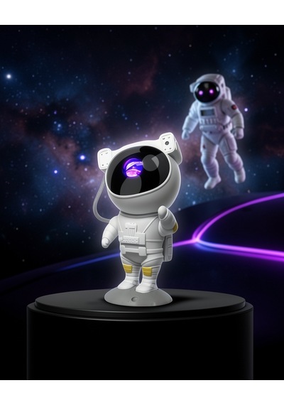 Astronot Projeksiyon Lambası Bluetooth Müzikli Xuczzzastronotlambaaa-1 Çok Renkli