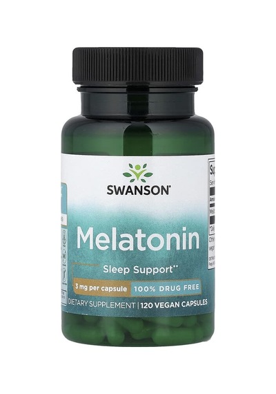 Swanson Vitamins, Melatonin, 3 Mg, 120 Vegan Capsules