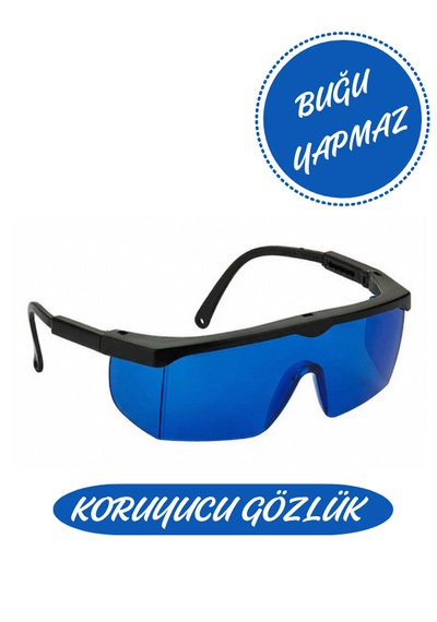 Buğulanmaz Mavi Koruyucu Gözlük