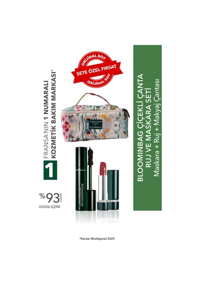 Yves Rocher Bloominbag Çiçekli Çanta Ruj Ve Maskara Seti-ruj -nude Kiraz Çiçeği 3.5 Gr & Maskara 7.8ml