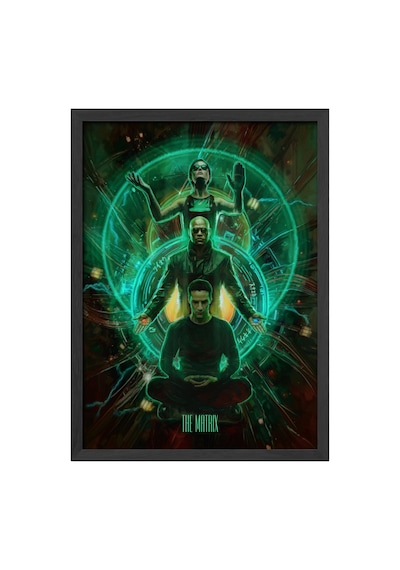 The Matrix Siyah Ahşap Çerçeveli Poster, Dekoratif Film Duvar Tablosu