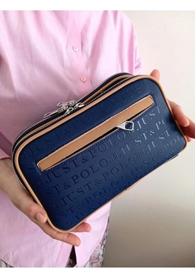 Just Polo Kadın 3d Baskılı Ayarlanabilir Askılı Şık Omuz Çantası Ebat: 16 X 26 Cm Lacivert - Taba 53766510