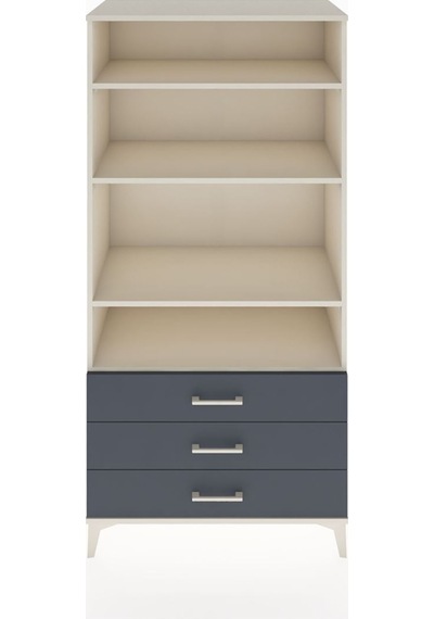 Hyperion Dolap Tek Raflı 7 Çekmeceli 88x44x182 Aytaşı-antrasit Aytaşı