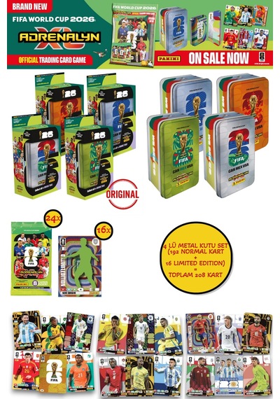 Dünya Kupası 2026 Panini Adrenalyn Xl Dev Set Koleksiyonluk Mega Kutu Kart Full Seri 829 Kart