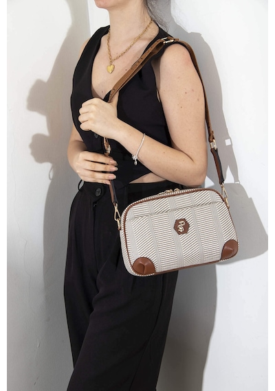 Silver & Polo Silver Polo Kadın Çapraz Çanta 1094 Bej-taba