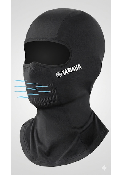 Flex Premium Yamaha Reflektörlü Siyah Kar Maskesi Model 201 Balaklava Balaclava Motorsiklet Scooter Bisiklet Spor