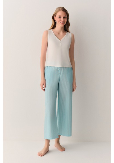Suwen Minty Atlet Pantolon Pijama Takımı Sh26544660a1141 Yeşil