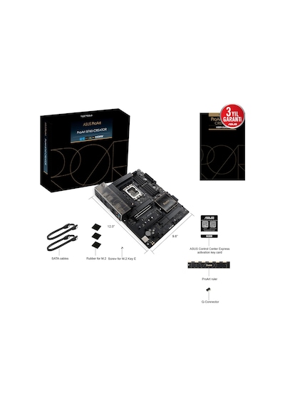 Asus PROART B760-Creator Intel B760 LGA1700 DDR5 7800 M2 Anakart