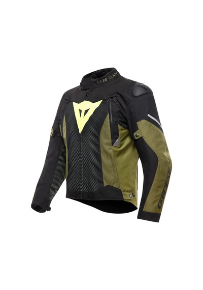 Dainese Daınese Cek Super Sprınt D-dry Jacket Black Green Fluo Yellow Siyah