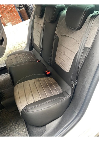 Megane 4 Arka Sırt 2+1 Model Gri Taytüyü Siyah Deri Karışımı Gri Ip