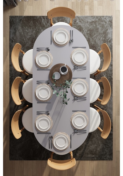 Modern 8 Kişilik Mutfak Yemek Masası Ve Sandalye %100 Mdf Mutfak Yemek Odası Masası Takımı Ymt08 Kül Gri Modern 8 Kişilik Mutfak Yemek Masası Ve Sandalye %100 Mdf Mutfak Yemek Odası Masası Takımı Ymt08 Kül Gri