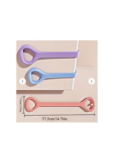 Silikon Yoga Direnç Bandı 45x3,5 Cm Egzersiz Esnetme Lastiği Sırt Bel Kol Omuz Göğüs Bacak Pilates Fitness Direnç Ba Çok Renkli