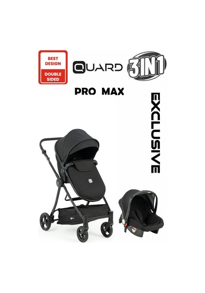 Quard Promax Travel Sistem Bebek Arabası Siyah