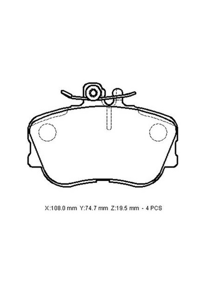 Mercedes C Class W202 93/99 Ön Fren Balatası Kablosuz Disk 108x74,7x19,5 Bramax