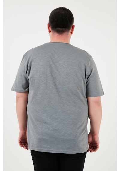 Buratti Pamuklu Regular Fit Büyük Beden Erkek T Shirt 59020001B Açık Haki