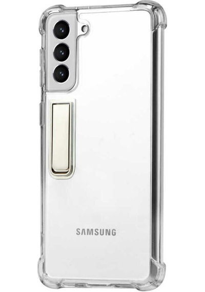 Galaxy S21 Uyumlu Csk Zore Standlı Süper Silikon Kılıf-renksiz
