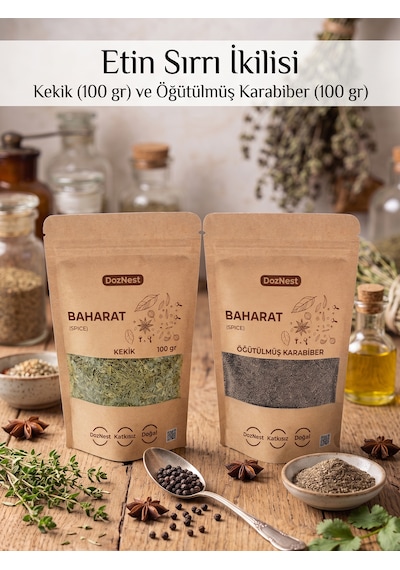 Doznest Etin Sırrı İkilisi: Kekik 100 Gr Ve Öğütülmüş Karabiber 100 Gr