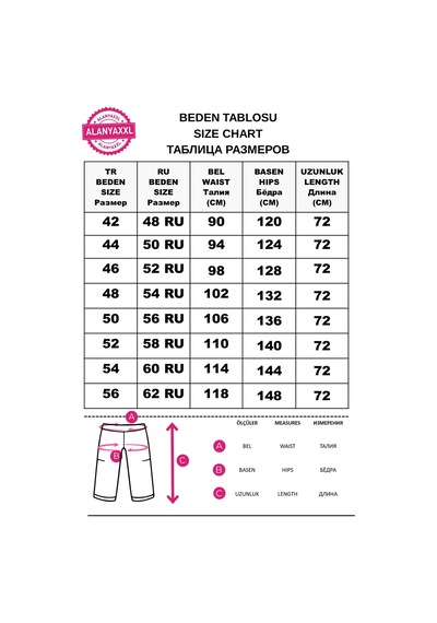 Büyük Beden Beli Lastikli Cepli Figen Model Kadın Kapri Beyaz