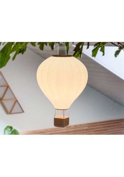 Balon Tasarımlı 3d Baskı Sarkıt Avize Modern Dekoratif Aydınlatma Krem