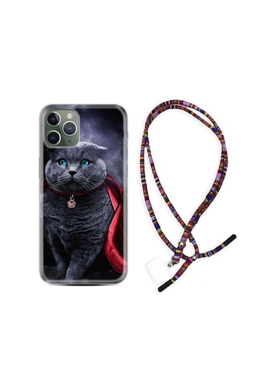 Apple Uyumlu iPhone 12 Pro Max Kılıf Rasta Boyun Askılı Super Cat 1666