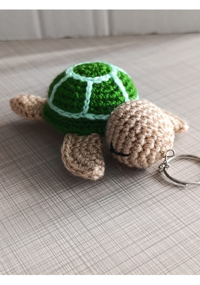 Caretta Örgü Anahtarlık Gümüş