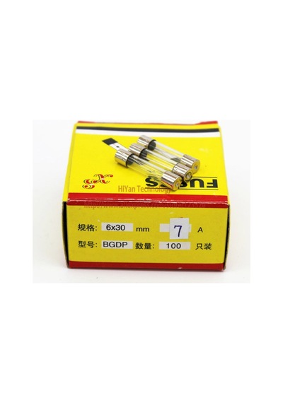 Bgdp 6x30-1a/100 ,1-amper 100-adet Cam Sigorta .