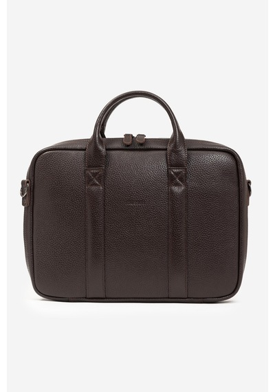 Mussen Hakiki Deri Organizer Macbook Laptop Evrak Çantası 13" & 14" İnç Kahve Naturel