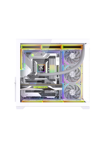 Alpha Neon 750w 80+ Bronze Power 7x Argb Fan Kumanda Ve Kontrolcü Atx Boş Bilgisayar Kasası Beyaz