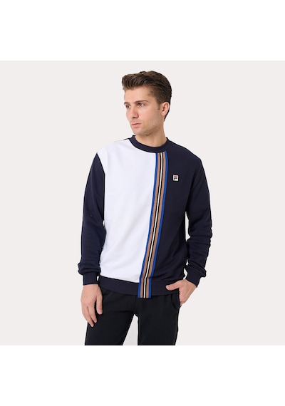 Lacivert Fila Erkek Bisiklet Yaka Sweatshirt Asymmetrical Tm411155 Lacivert