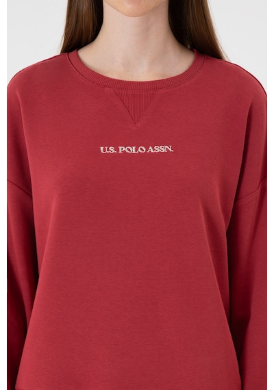 U.S. Polo Assn. Kadın Vişne Bisiklet Yaka Sweathırt 50313562-VR223