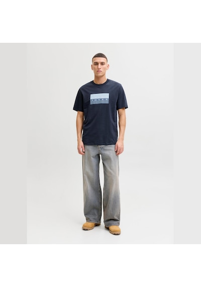 Jack & Jones Fusion Erkek Lacivert Tişört 12289863-osc Lacivert