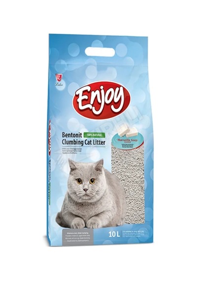 Enjoy Marsilya Sabun Kokulu Bentonit Kedi Kumu 10 Lt