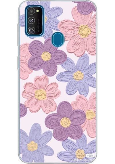 Samsung Galaxy M30s/m21 Uyumlu Renkli Papatyalar Sulu Boya Baskılı Silikon Kılıf
