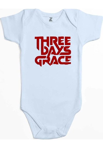 Zepplin Giyim Three Days Grace Text Pembe Bebek Body Zıbın