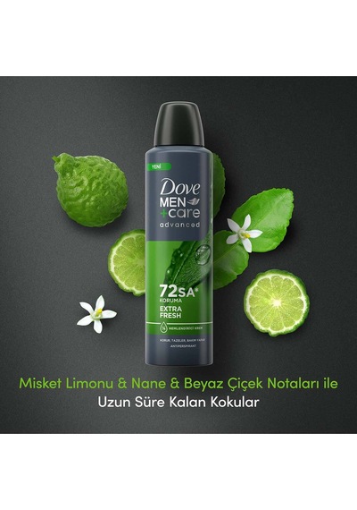 Men +care Advanced Erkek Deodorant 72 Saat Koruma Extra Fresh 150 ML X3