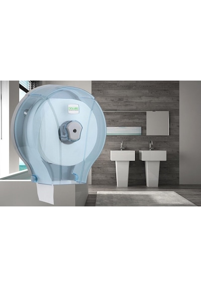 Vialli Mj1t Mini Jumbo Wc Kağıdı Dispenseri Şeffaf