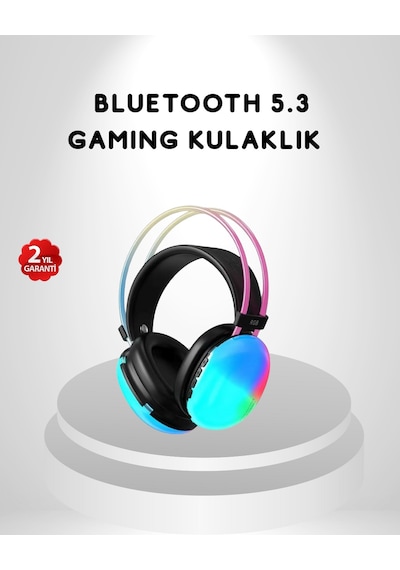 Rgb Işıklı Kablosuz Kulaklık Bluetooth 5.3 800mah Ergonomik Ipx4 Dayanıklı Belirtilmemiş