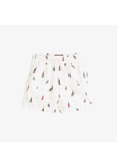Tommy Hilfiger Print Linen Çocuk Beyaz Mayo Kb0kb09478 Beyaz