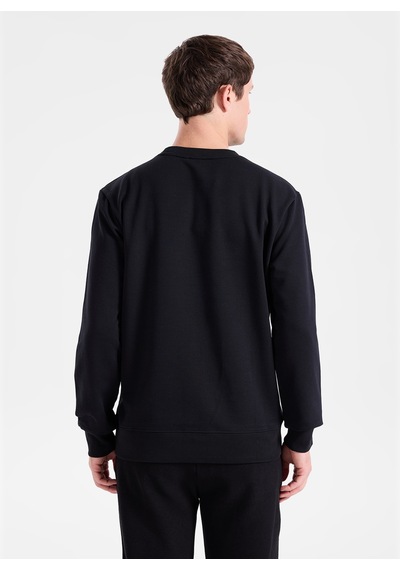 National Geographic N6wm-swt4338 Siyah Relaxed Baskılı Erkek Sweatshirt