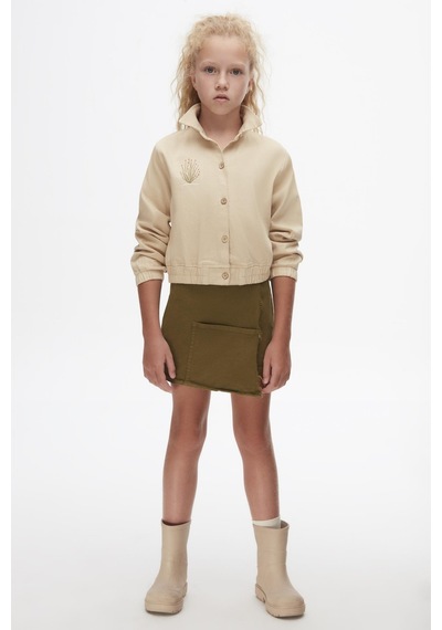 Nk Kids Kız Gömlek Şort Etek Takım 24knk3732457316 Haki