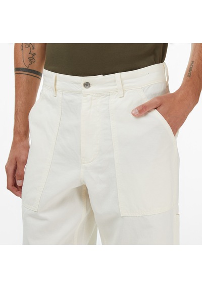 Tommy Hilfiger Murray Carpenter Erkek Beyaz Keten Karışımlı Pantolonmw0mw40570