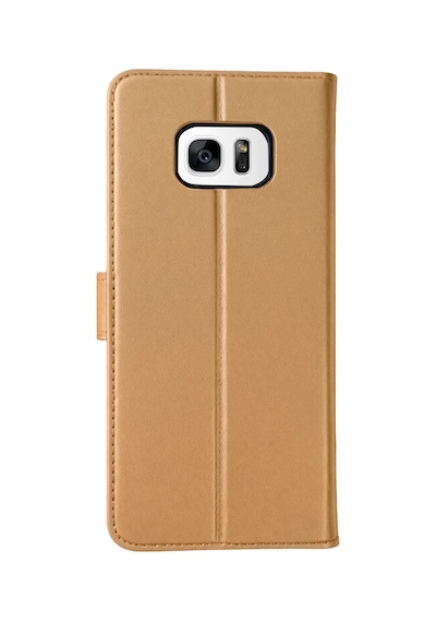 Samsung Galaxy S7 Uyumlu Edge Trend S Plus Kapaklı Kılıf - Gold